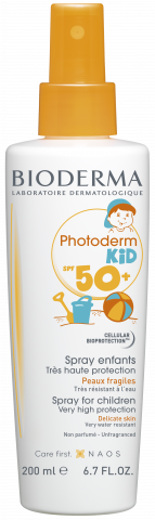 BIODERMA product photo, Photoderm KID Spray SPF 50+ 200ml, protecție solară pentru copii